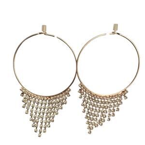 Brand New Guess Hoop Earrings with Dangling Gemstones